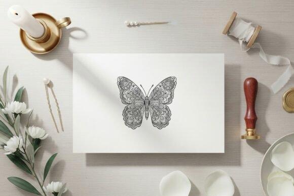 Download Mandala Butterfly Coloring Page Lace - Premium Resources