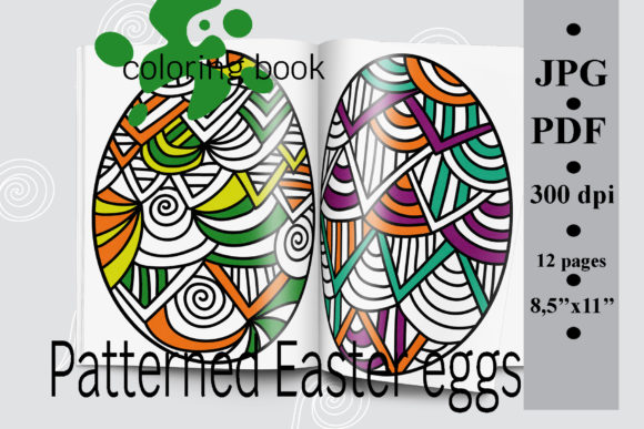 Download Patterned Easter Eggs Coloring Book PDF - Premium Resources