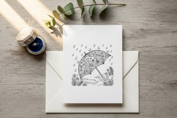 Download Floral Umbrella Coloring Page - Premium Resources
