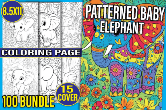 Download 100 Bundle Patterned Baby Elephant Color - Premium Resources